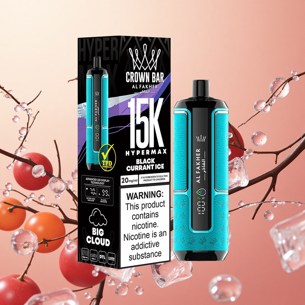 Al Fakher Crown Bar 15K Grosella Negra Helada 22ml 15000 Caladas