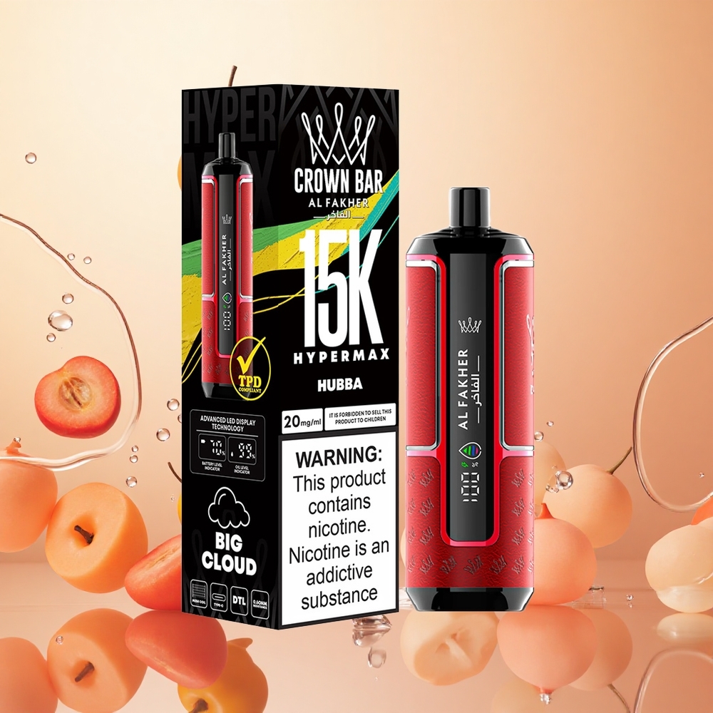 Al Fakher Crown Bar 15K Hipermax Vape Desechable 22ml 15000 Puffs Kit Vape