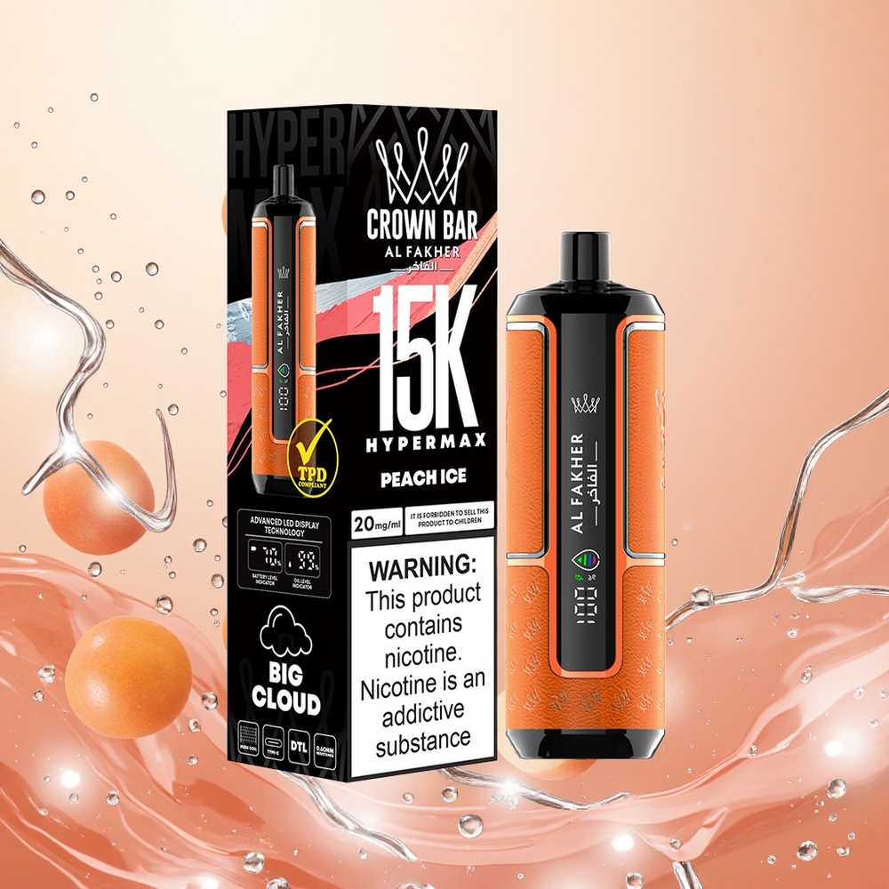 Al Fakher Crown Bar 15K Melocotón Hielo 22ml 15000 Caladas
