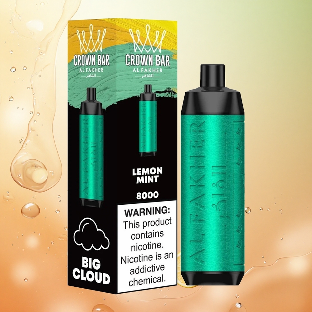 Al Fakher Crown Bar 8000 Limón Menta 18ml 5mg/ml Nicotina