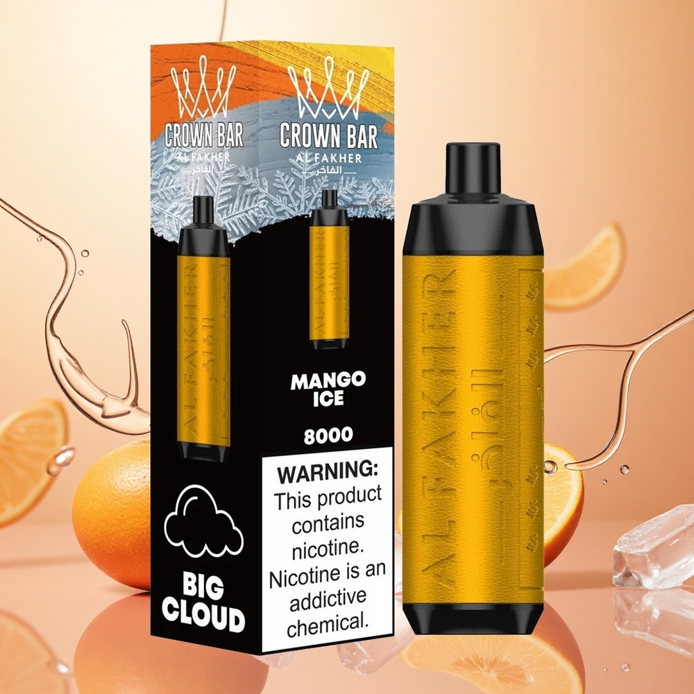 Al Fakher Crown Bar 8000 Mango Helado 18ml 8000 Caladas