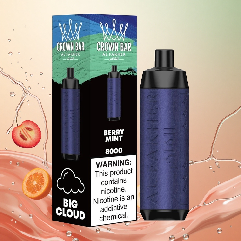 Al Fakher Crown Bar 8000 Menta Baya Batería 600mah Resistencia 0.6ohm