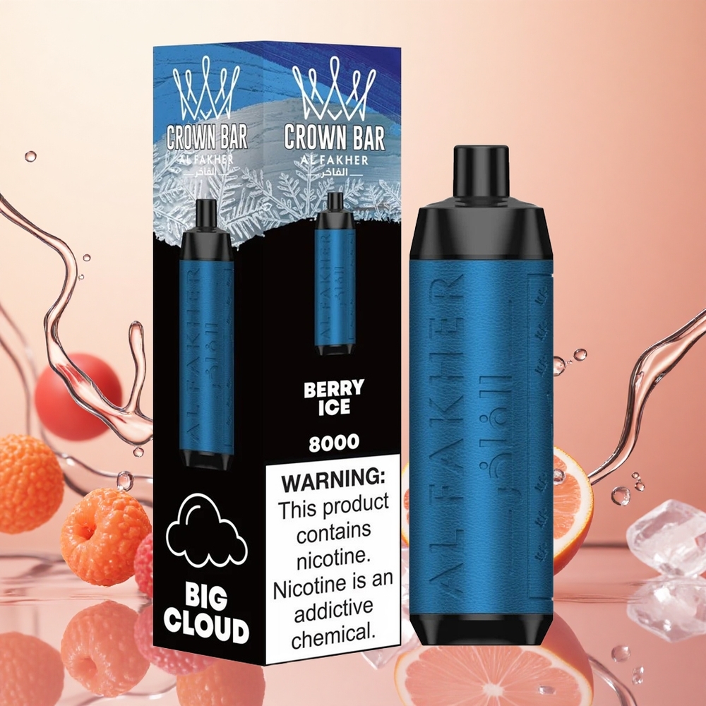Al Fakher Crown Bar 8000 Puffs Helado de Baya 18ml