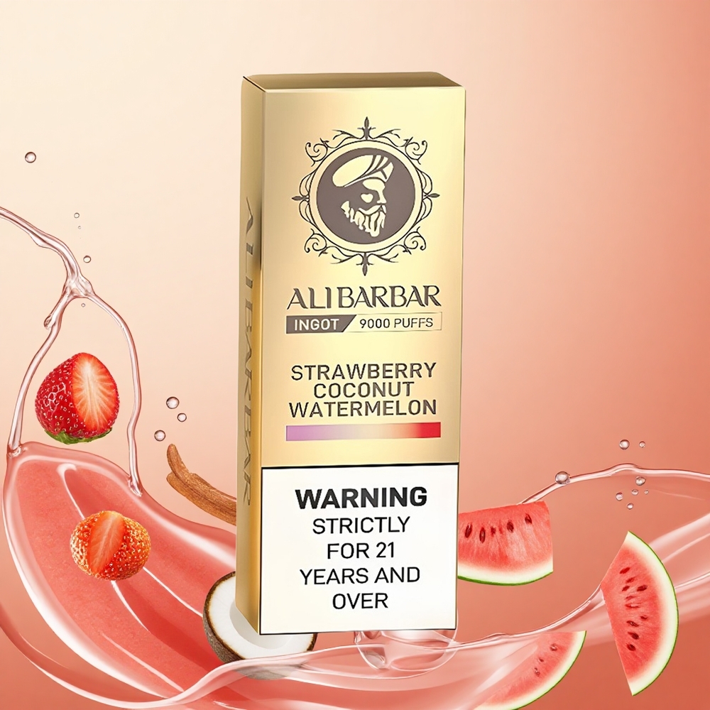 Alibarbar Ingot 9000 Puffs Fresa Coco Sandía 22ml 2350mah