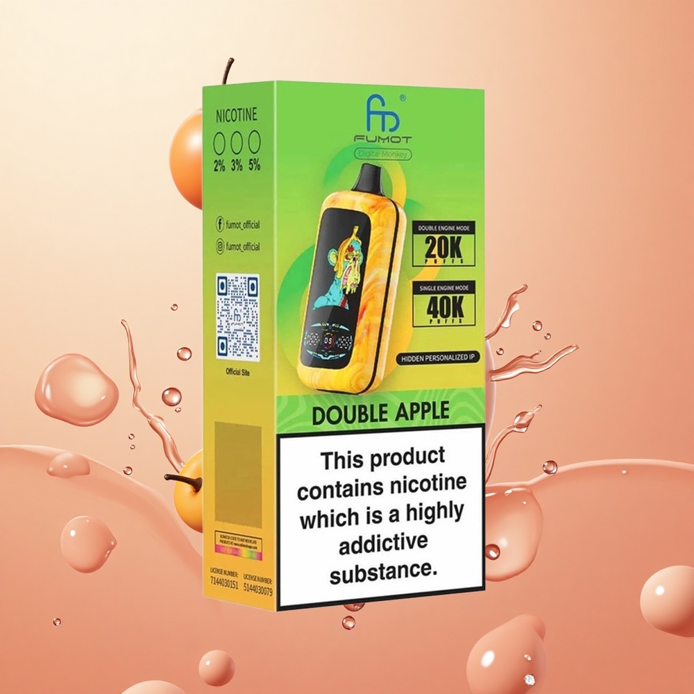 Fumot Digital Monkey 20000/40000 Puffs Doble Manzana Motor Dual y Batería 850 MAH