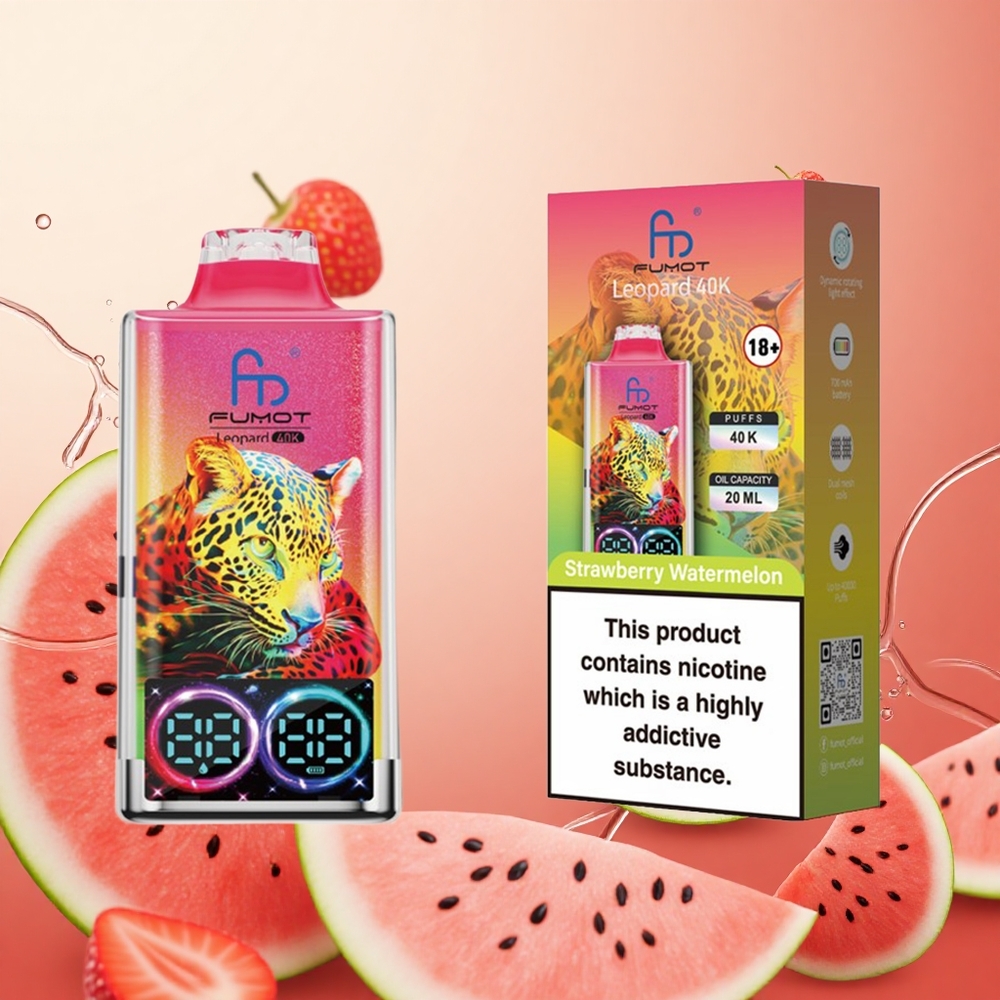 Fumot Leopard 40K Puffs Fresa Sandía Batería 700mAh Tipo-C