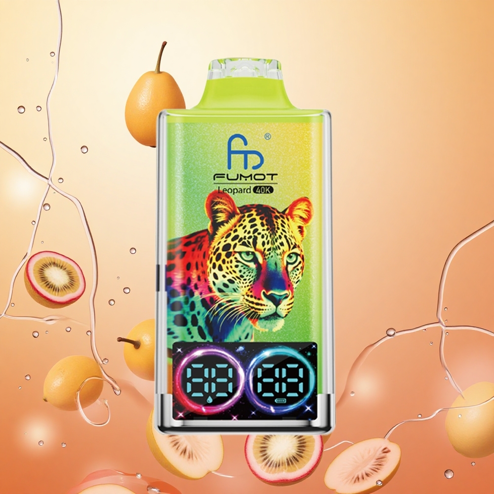 Fumot Leopard 40K Puffs Maracayá Fruta de la Pasión Guayaba Dual Mesh Tipo-C