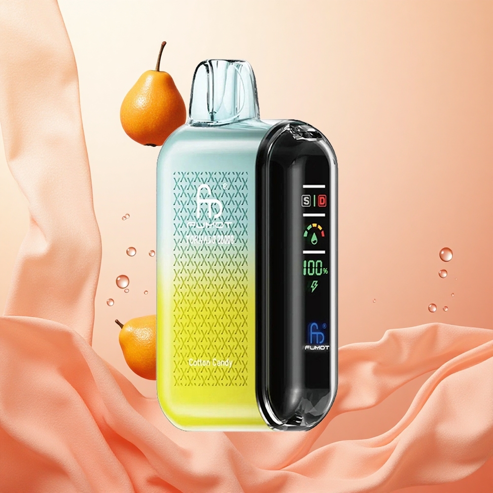 Fumot Tornado 20000 Puffs 20ml Algodón de Azúcar Pantalla Inteligente