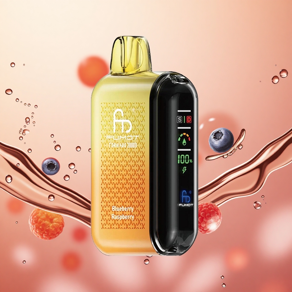 Fumot Tornado 20000 Puffs 20ml Arándano Frambuesa Dual Mesh