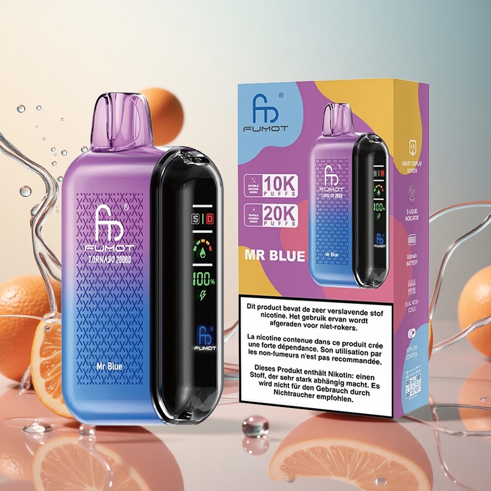 Fumot Tornado 20000 Puffs 20ml Batería 850mAh Mr Azul