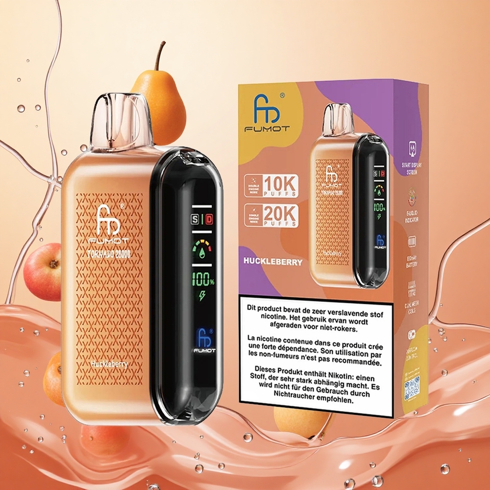 Fumot Tornado 20000 Puffs 20ml Capacidad 2% Nicotina Arándano Azul Desechable