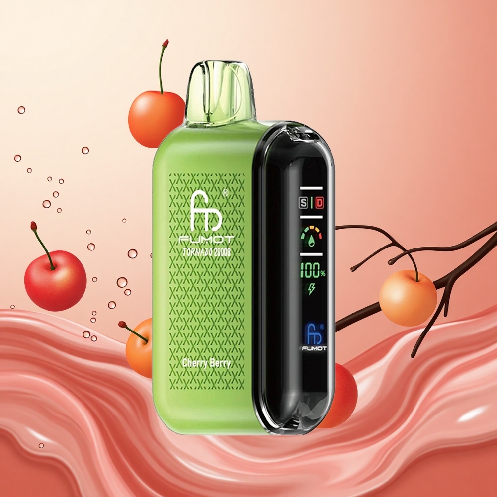 Fumot Tornado 20000 Puffs 20ml Cereza Baya Dual Malla