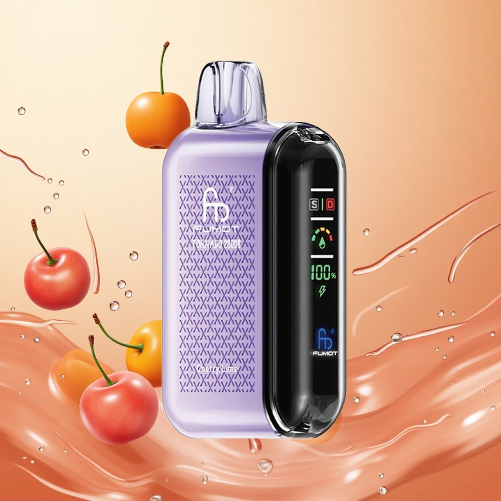 Fumot Tornado 20000 Puffs 20ml Cereza Lima Dual Mesh