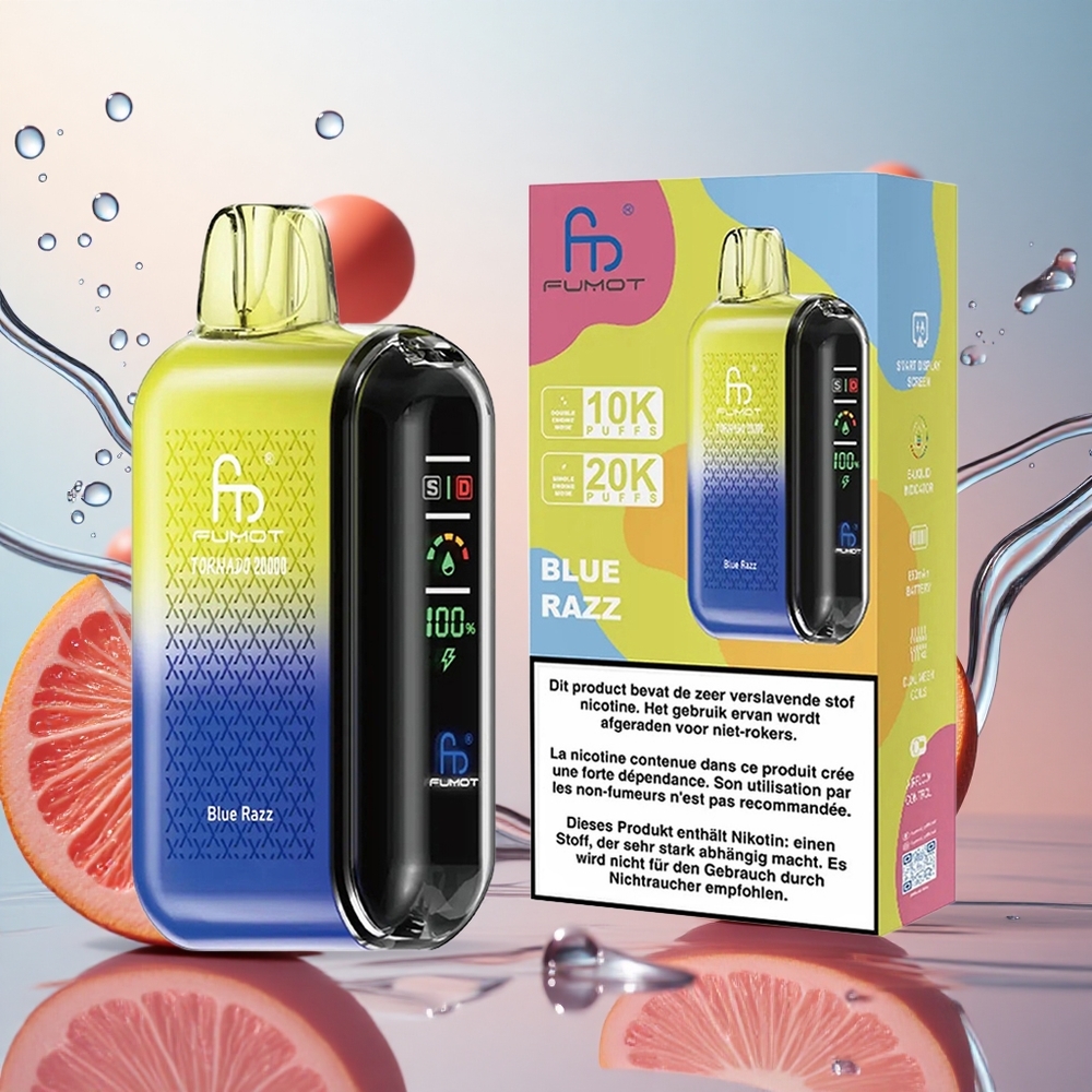 Fumot Tornado 20000 Puffs Batería 850mAh Blue Razz