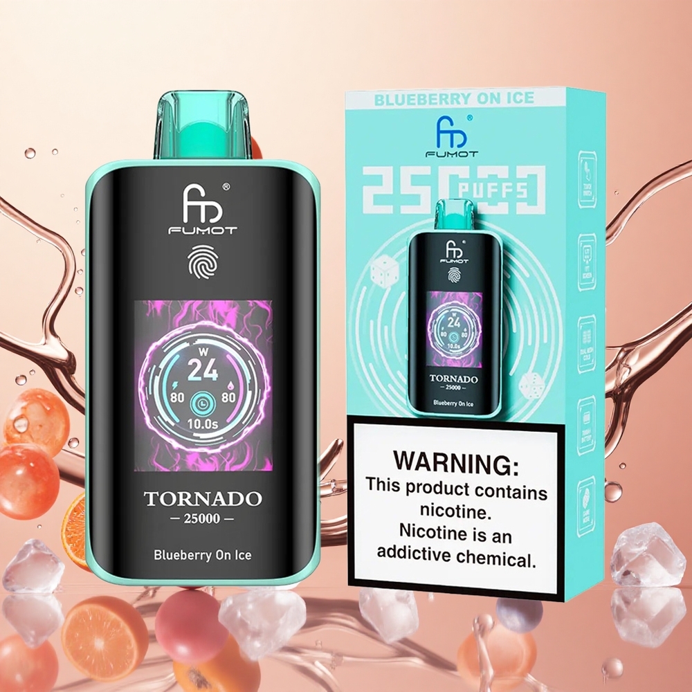 Fumot Tornado 25000 Puffs Pantalla HD 20ml Arándano Azul