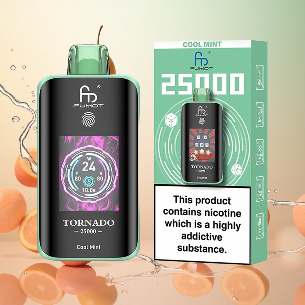 Fumot Tornado 25000 Puffs Pantalla HD 20ml Menta Fresca
