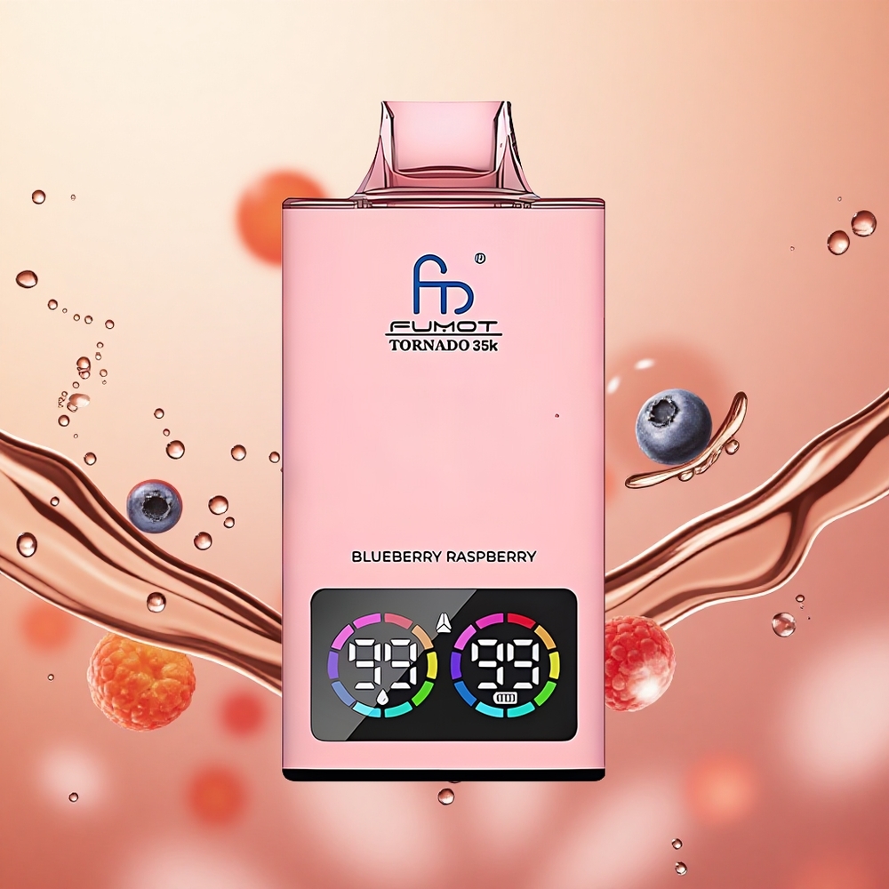 Fumot Tornado 35000 Arándano Frambuesa Doble Malla y Carga Rápida