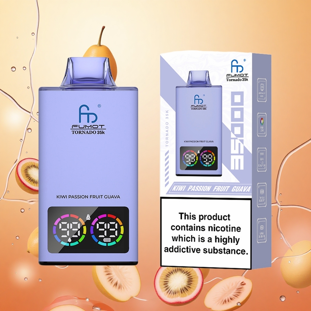 Fumot Tornado 35000 Doble Bobina y Carga Rápida Kiwi Maracuyá Guayaba