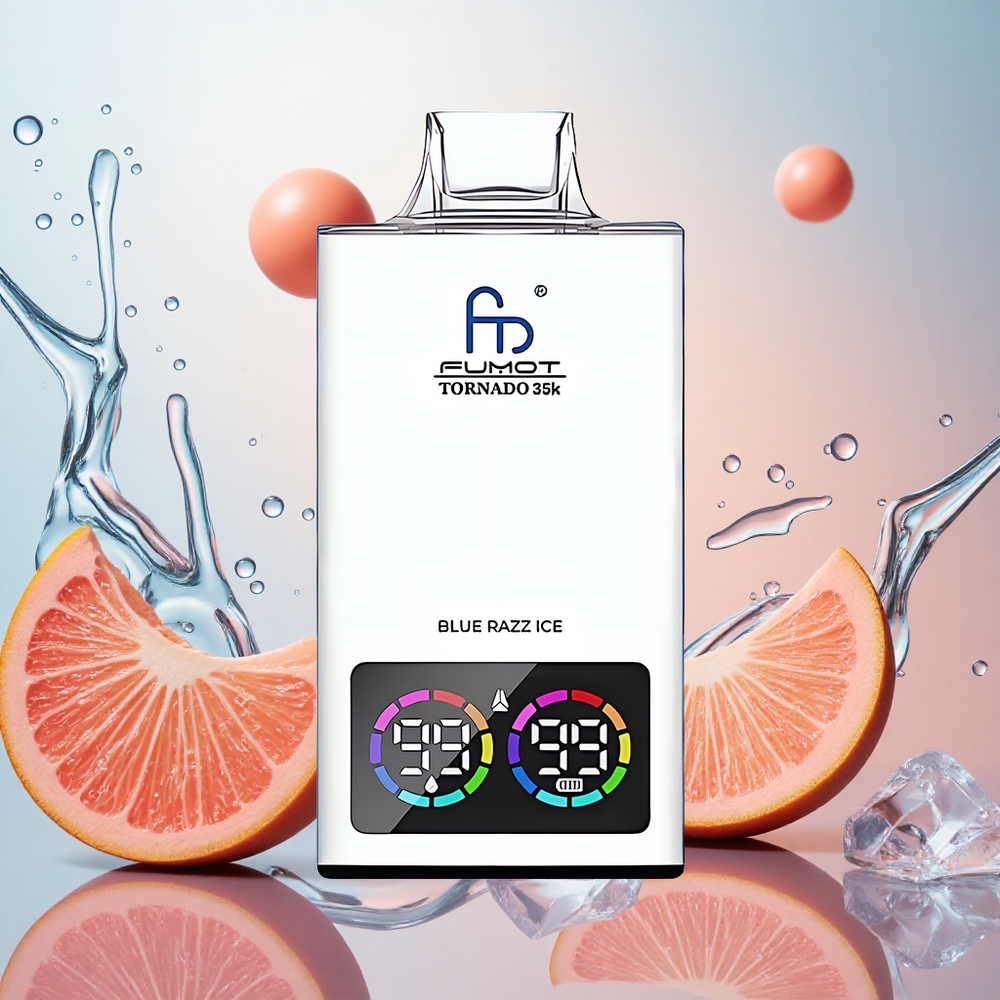 Fumot Tornado 35000 Doble Malla 15ml Azul Frambuesa Hielo
