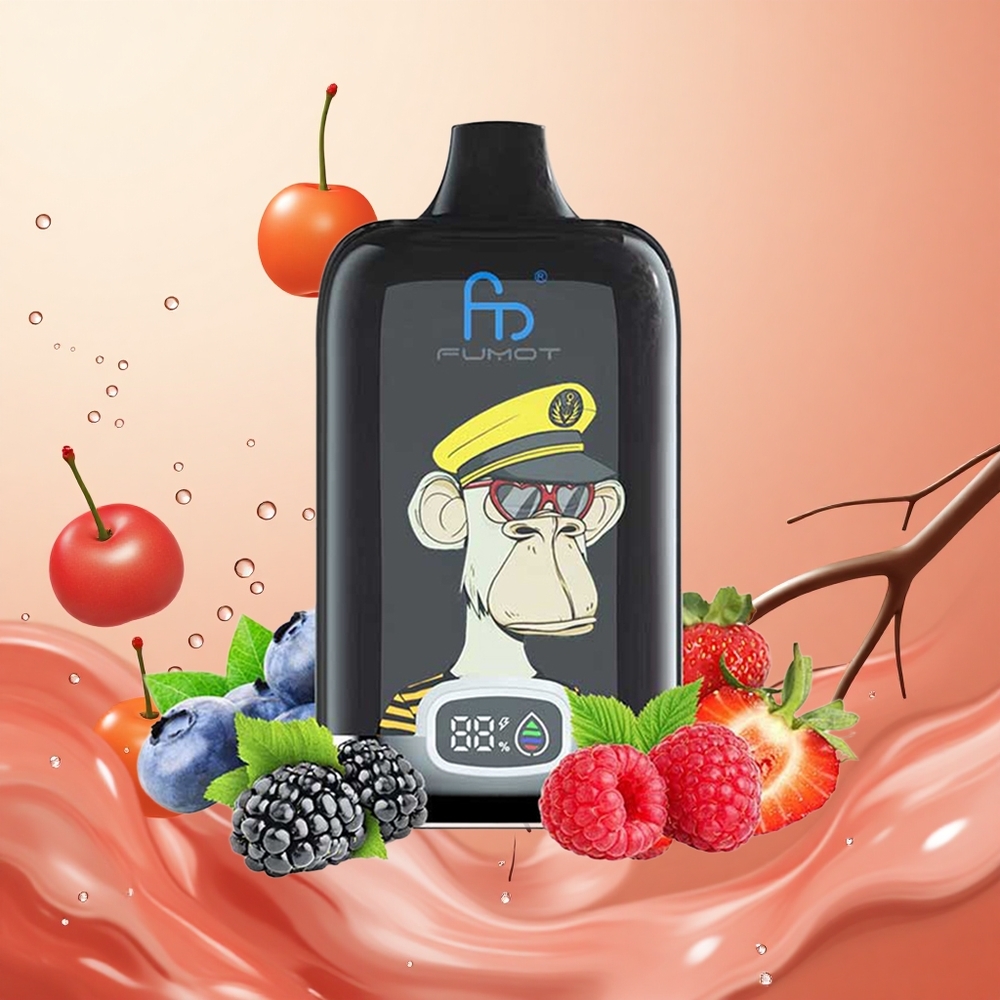 Fumot Tornado Digital Box 12000 Puffs Cereza 20ml Batería Recargable