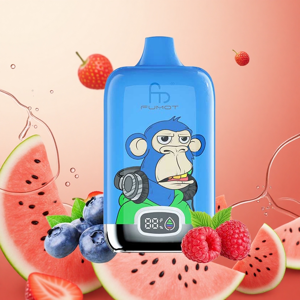 Fumot Tornado Digital Box 12000 Puffs Fresa Sandía 20ml 550mAh