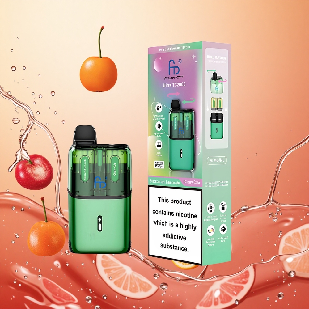 Fumot Ultra T32000 24ml 20mg Nicotina Limonada de Grosella Negra y Cereza Cola