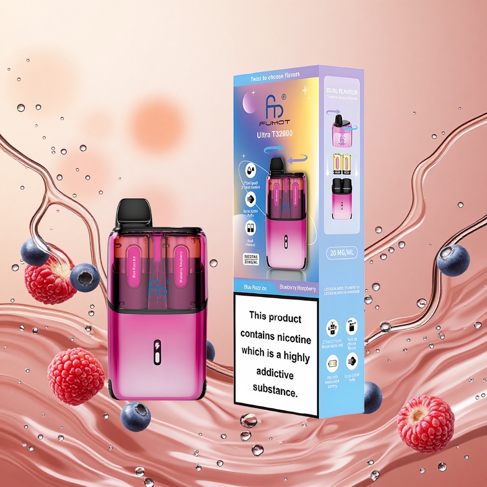 Fumot Ultra T32000 24ml Azul Frambuesa Arándano Hielo