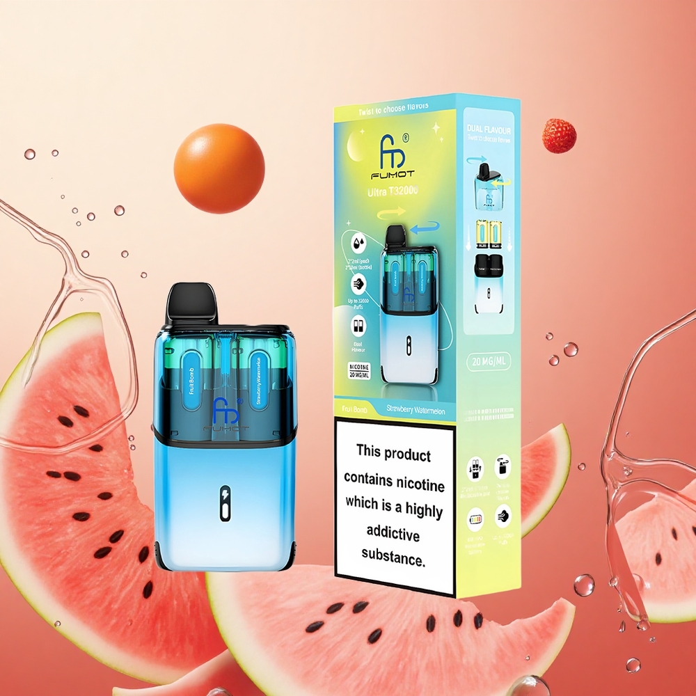 Fumot Ultra T32000 24ml Fresa Sandía Carga Rápida Tipo-C
