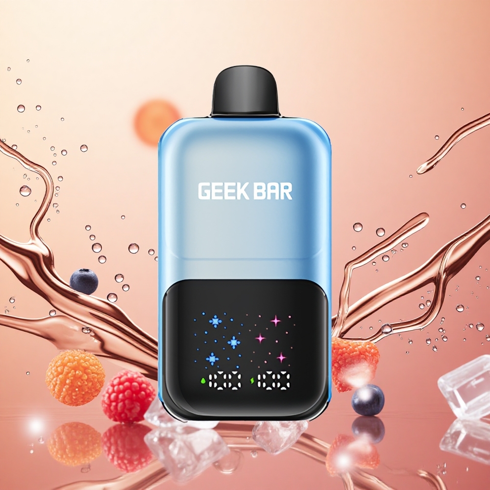 GEEK BAR 2GO 50000 Puffs Arándano Frambuesa Hielo Dual Tanques 20mL