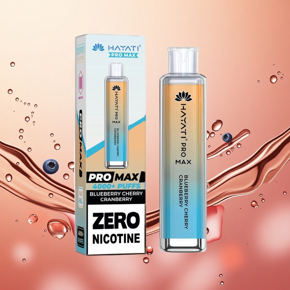 Hayati Pro Max 4000 Puffs Arándano Cereza Azul Batería Recargable 1400mAh