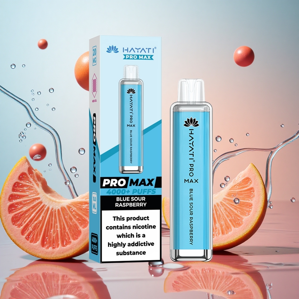 Hayati Pro Max 4000 Puffs Batería Recargable Azul Frambuesa Ácida