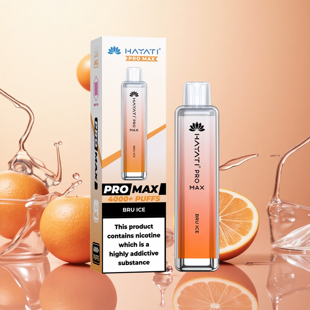 Hayati Pro Max 4000 Puffs Batería Recargable Bru Hielo