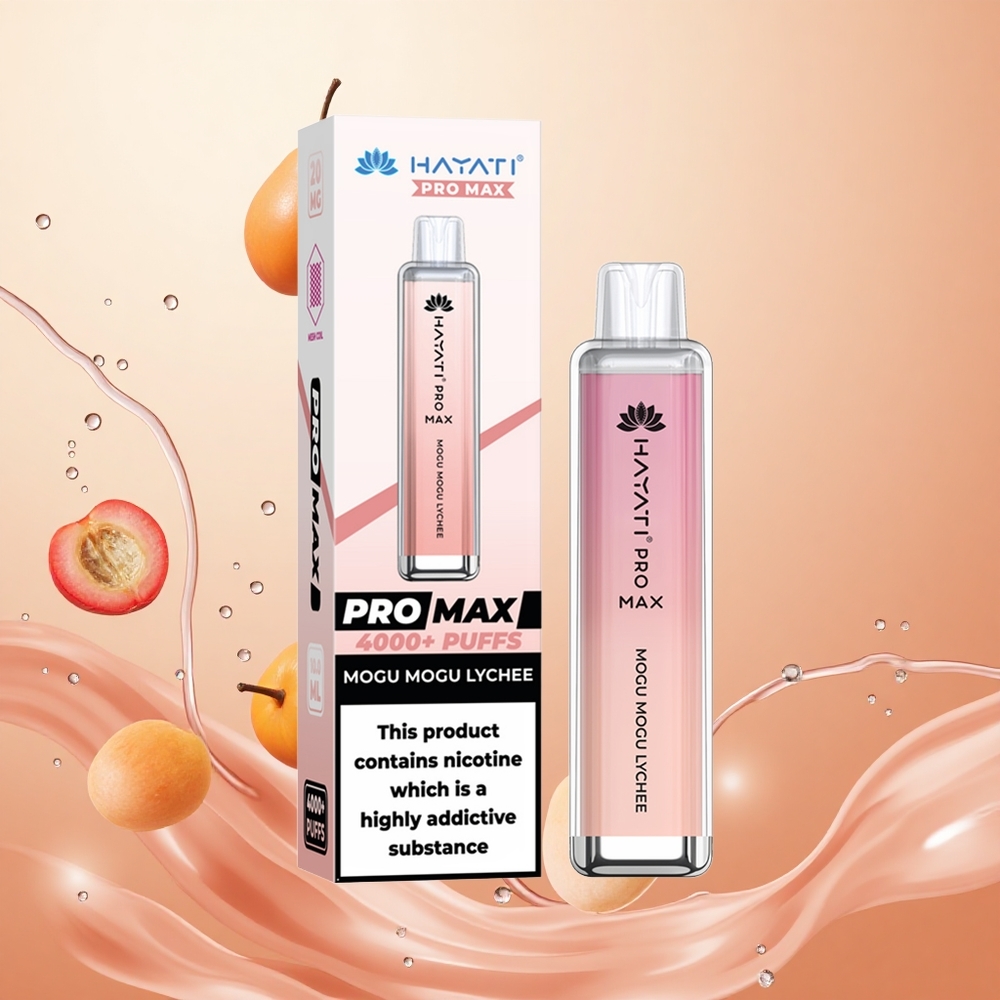 Hayati Pro Max 4000 Puffs Batería Recargable Mogu Mogu Lichi