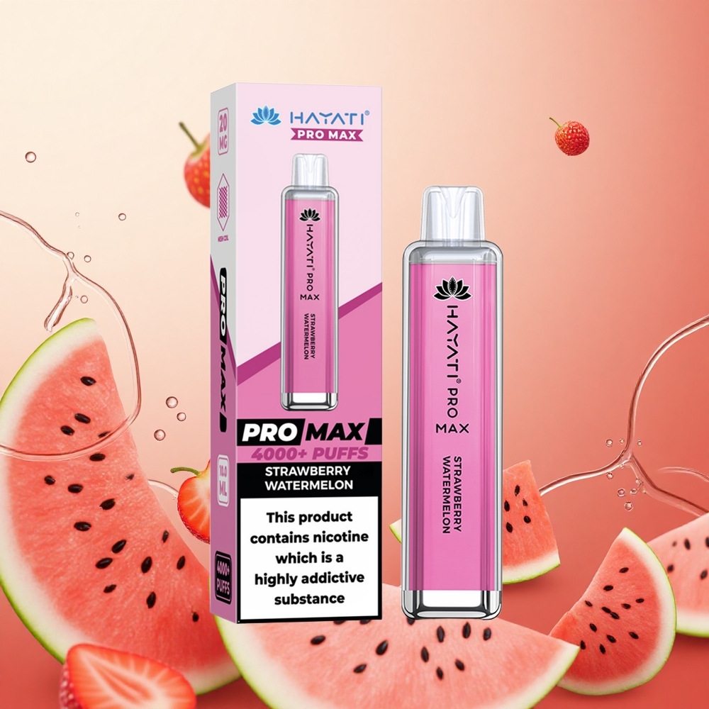 Hayati Pro Max 4000 Puffs Fresa Sandía Batería Recargable 1400mAh