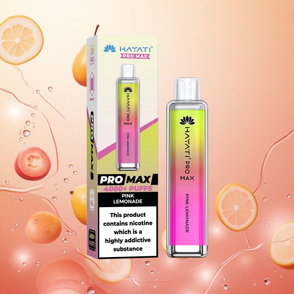 Hayati Pro Max 4000 Puffs Limonada Rosa Recargable 2ml