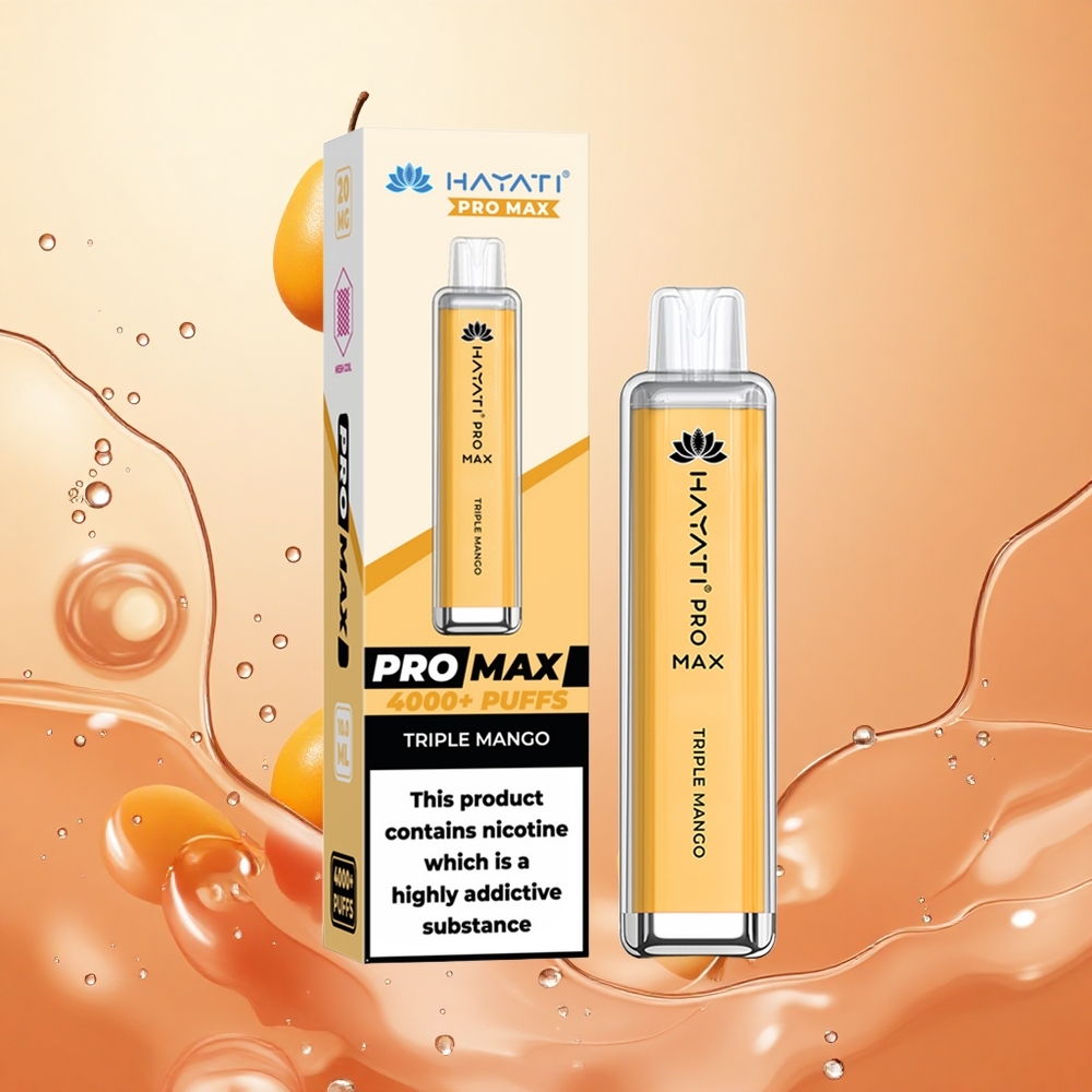 Hayati Pro Max 4000 Puffs Triple Mango Batería 1400mAh Recargable