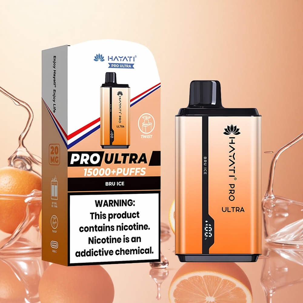 Hayati Pro Ultra 15000 Puffs Bru Hielo 2 12ml 2% Nicotina