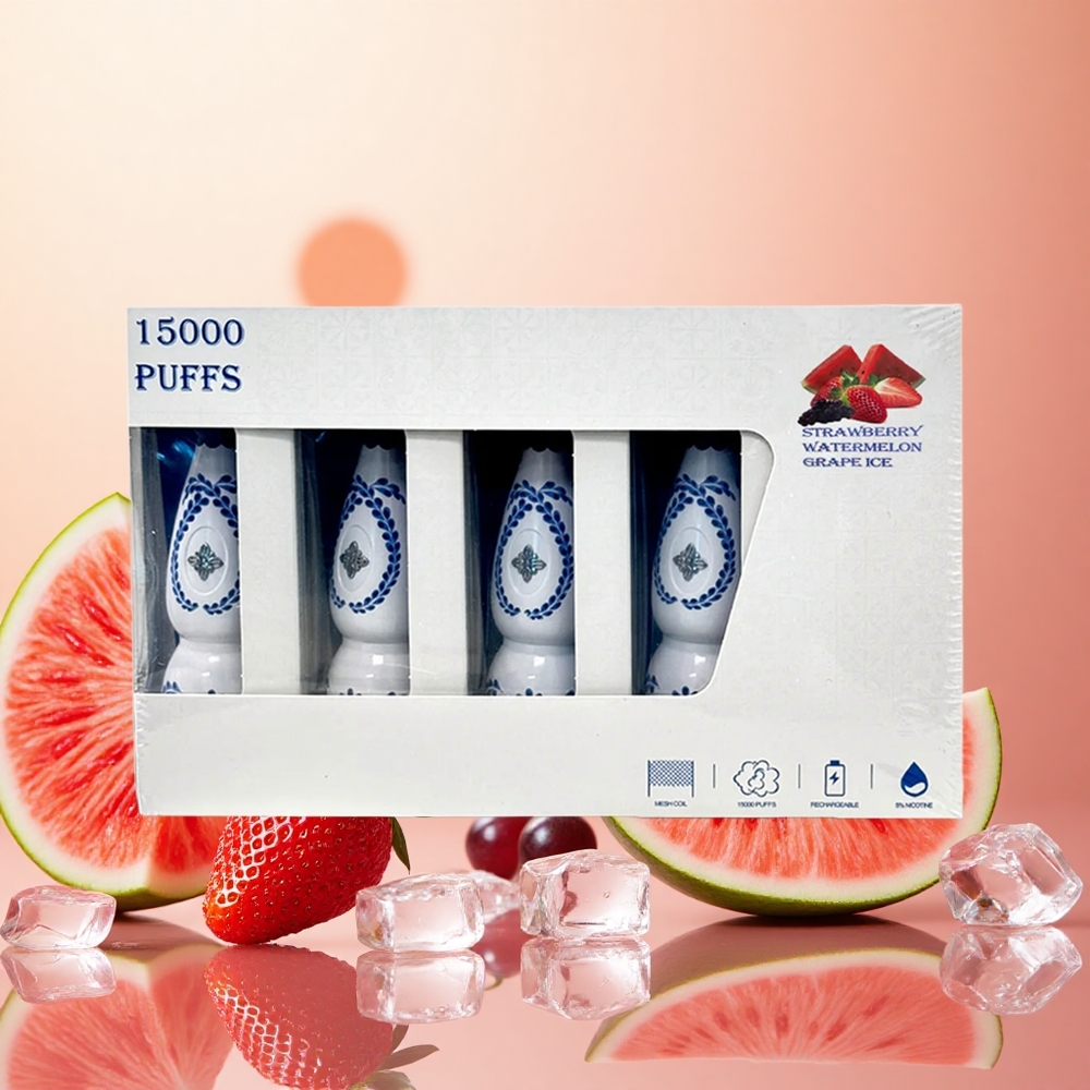 HUMO Azul 15000 Puffs Fresa Sandía Uva Hielo 20mL 5% Nicotina