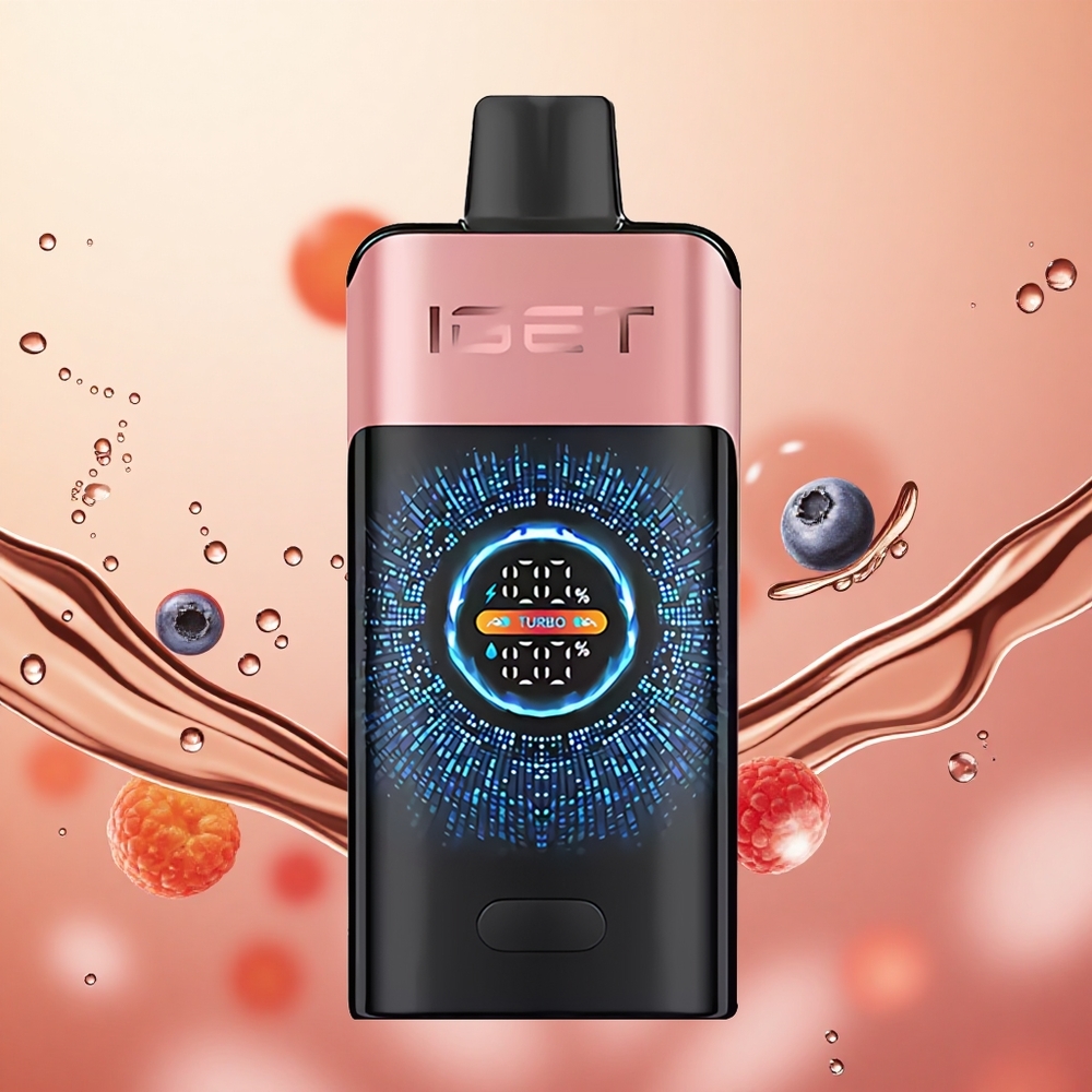 IGET ONE 12000 Puffs Arándano Frambuesa Pantalla Curva Grande