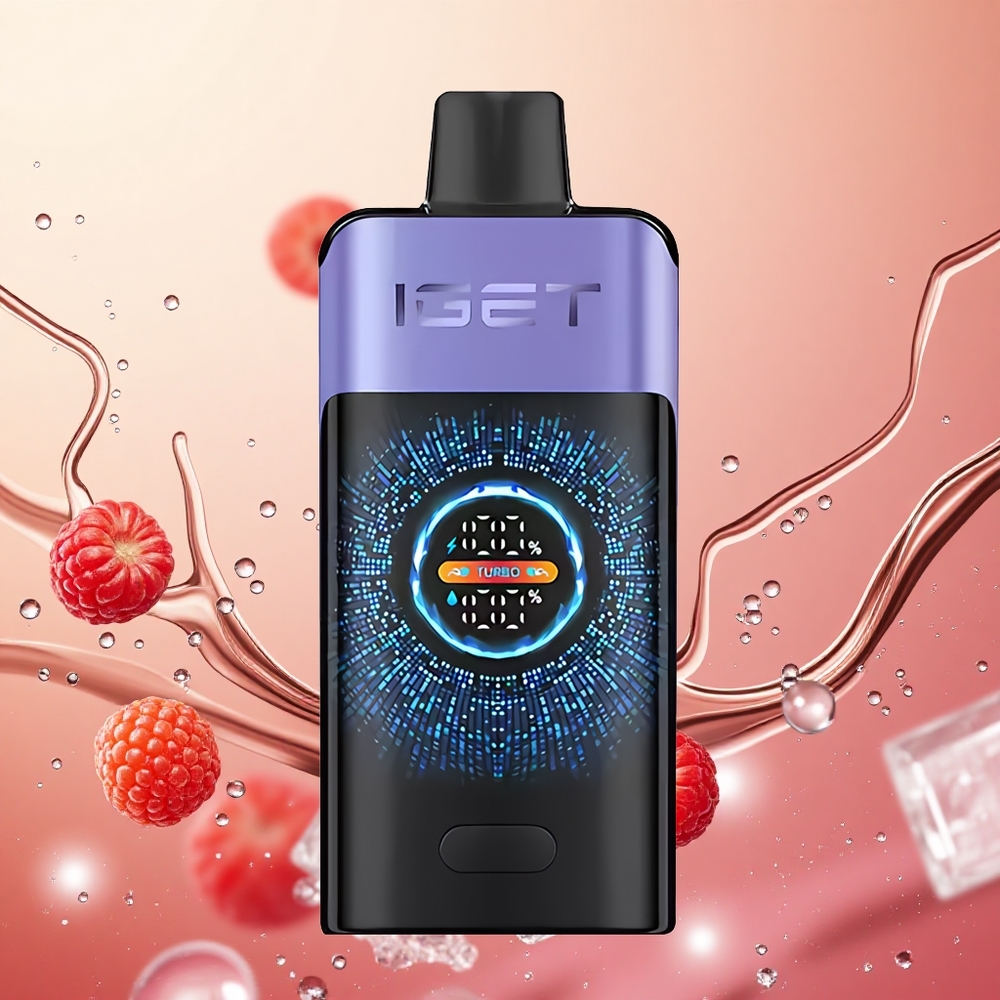 IGET ONE 12000 Puffs Frambuesa Uva Helada con Pantalla Curva y Batería 2700 mAh