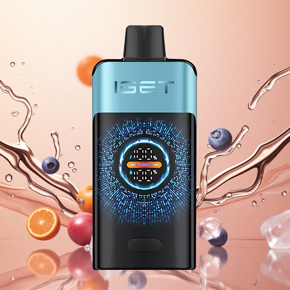 IGET ONE 12000 Puffs Vape Desechable Arándano Helado 2700 mAh Pantalla Curva Grande
