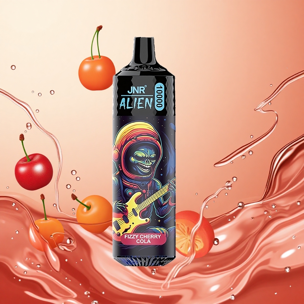 JNR Alien 10000 Puffs Cereza Refresco de Cola Fizzy con Batería 850mAh y Tipo-C
