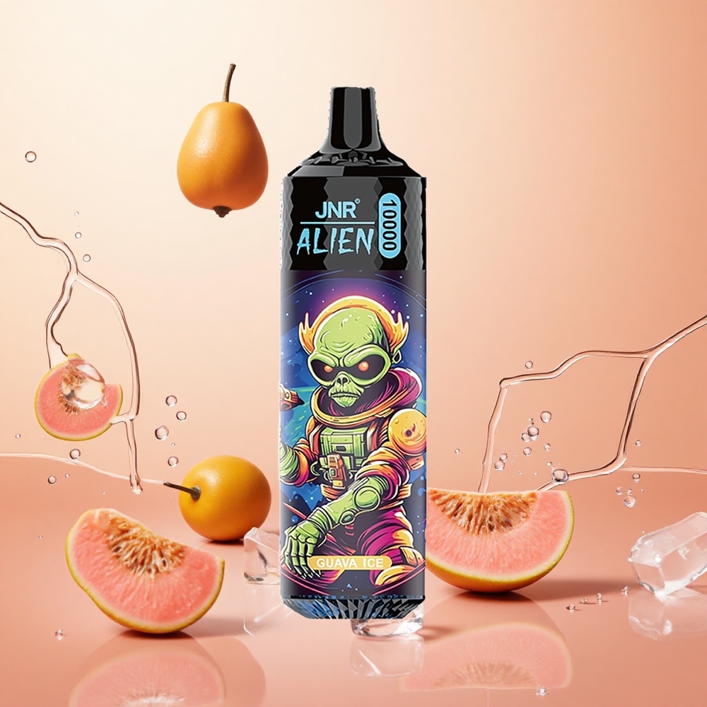 JNR Alien 10000 Puffs Guayaba Helada con Batería 850mAh y LED RGB