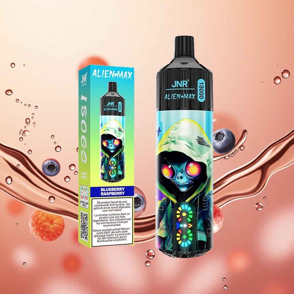 JNR Alien Max 18000 Puffs Pantalla LED Inteligente Arándano Frambuesa