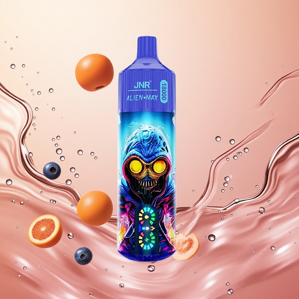 JNR Alien Max 18000 Puffs Pantalla LED Inteligente y Doble Malla Chicle de Arándano Azul