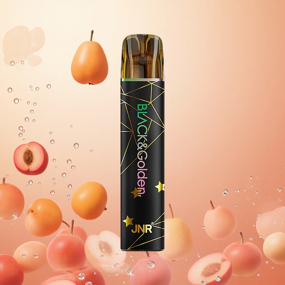 JNR Black&Golden 800 Puffs Melocotón Desechable 550mAh