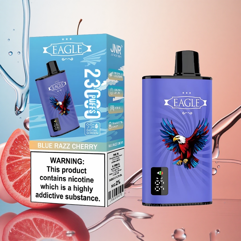 JNR EAGLE Smart 23000 Puffs Arándano Azul Cereza Pantalla Digital Bobina Mesh 1.0ohm