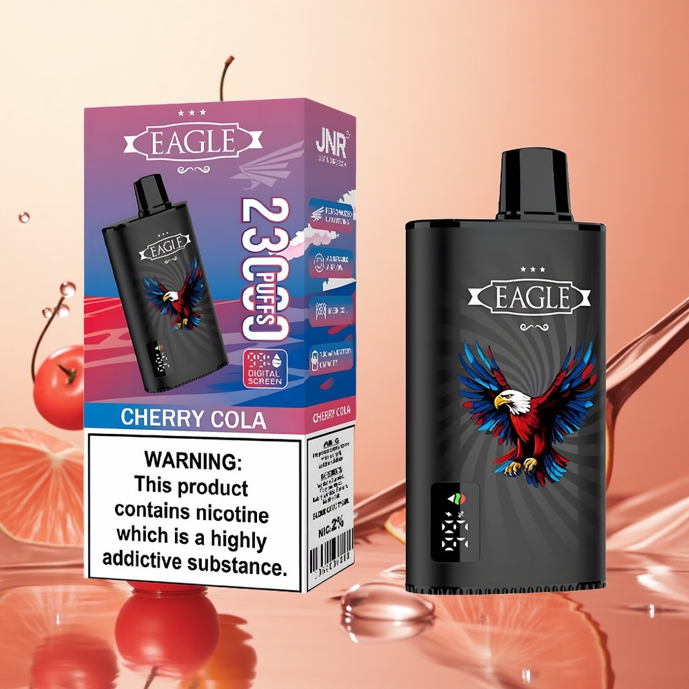 JNR EAGLE Smart 23000 Puffs Cereza Cola Pantalla Digital y Bobina Mesh 1.0ohm