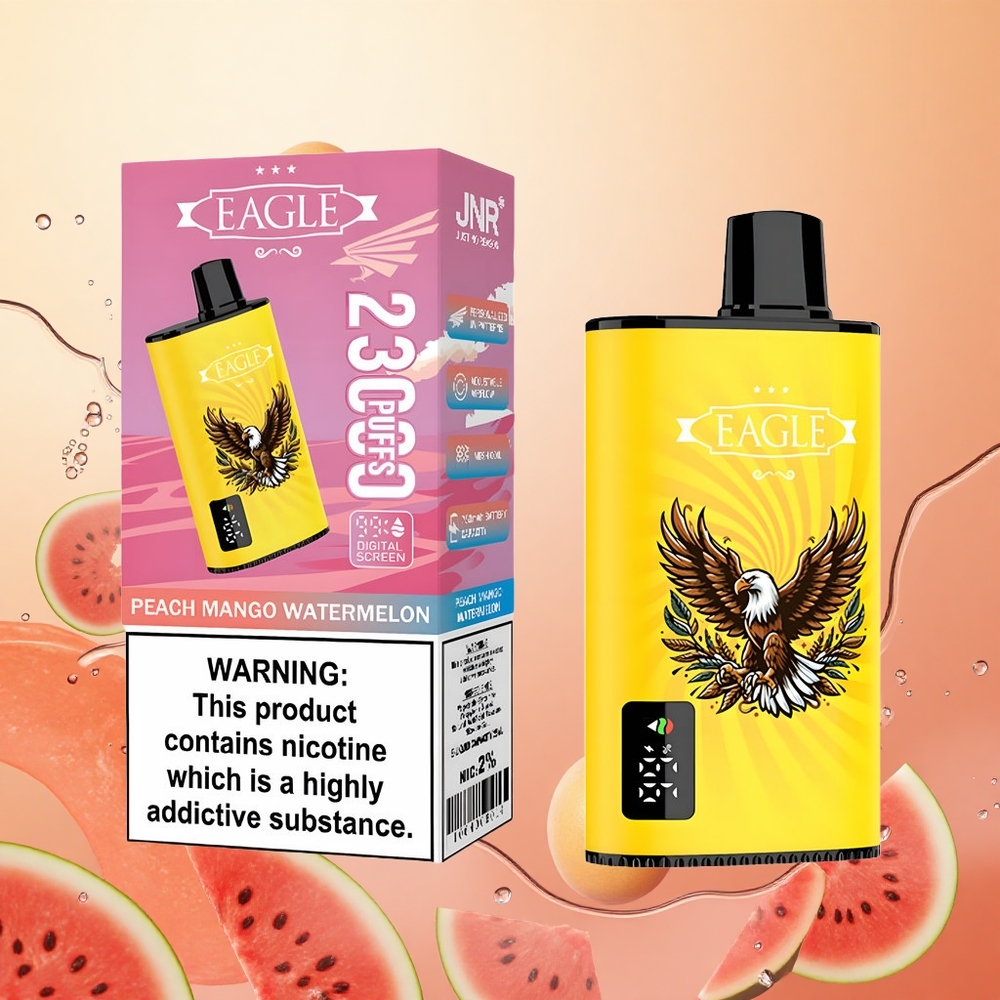 JNR EAGLE Smart 23000 Puffs Durazno Mango Sandía Pantalla Digital Bobina Mesh 1.0ohm