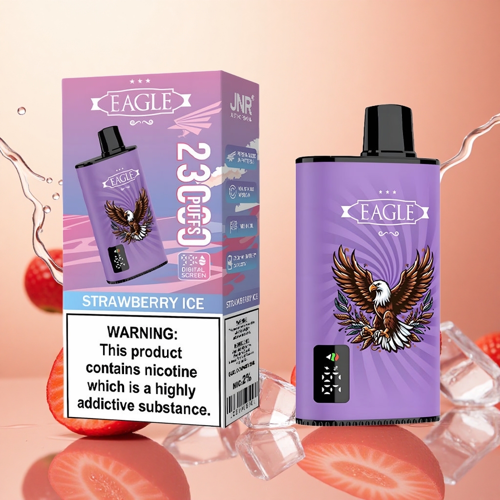 JNR EAGLE Smart 23000 Puffs Fresa Helada Pantalla Digital y Bobina Mesh 1.0ohm